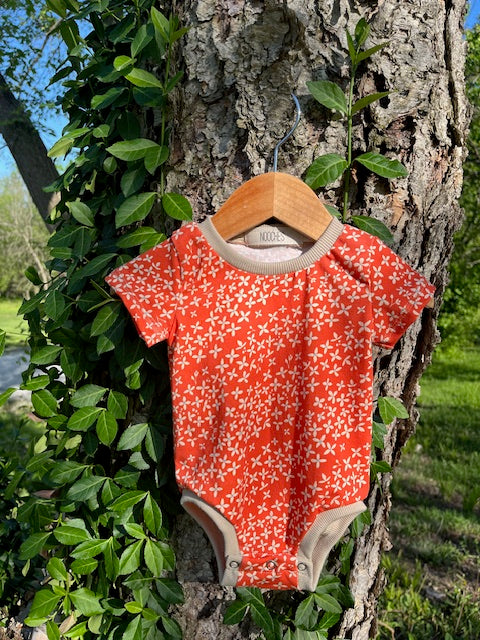 Orange Floral Bodysuit