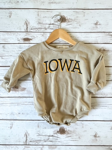 Wheat Baggy Iowa Sweatshirt Romper