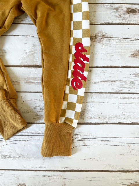 Mustard Check State Sweatpants