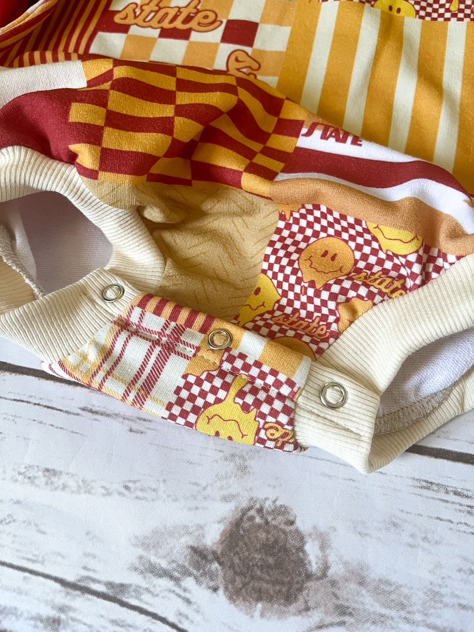 State Patchwork Oversized Sweater Romper