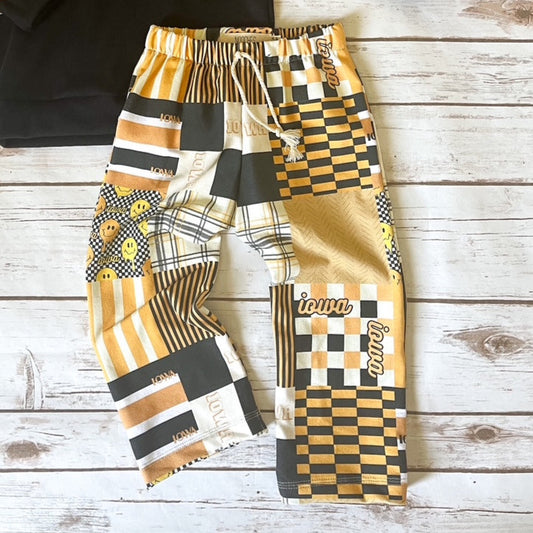Wholesale Iowa Quilt Wide Leg Sweats