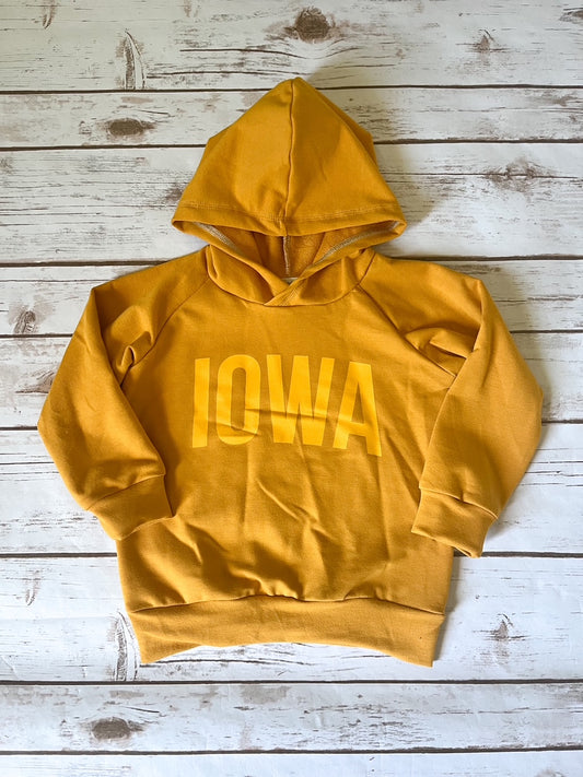 Iowa Monochrome Mustard Hoodie