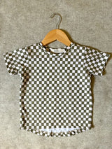 Olive Checkered T-Shirt