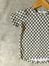 Olive Checkered T-Shirt