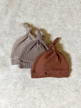 Set of 3 newborn knotted hats