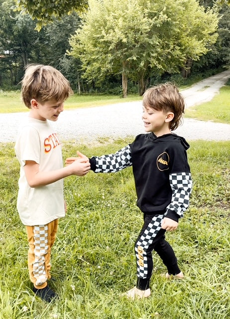 Mustard Check State Sweatpants