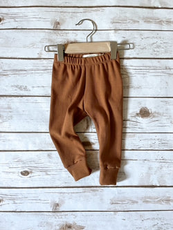 Cognac Ribbed Leggings