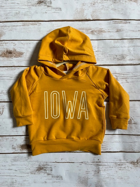 Iowa Cream & Mustard Hoodie