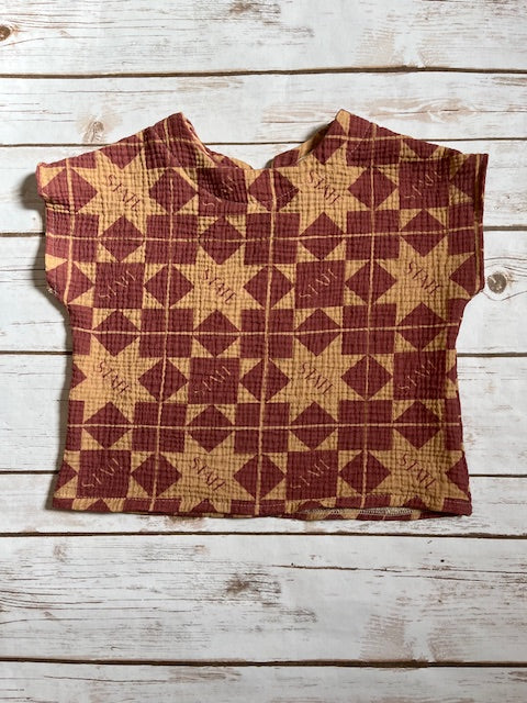 State Quilt Block Gauze Shirt