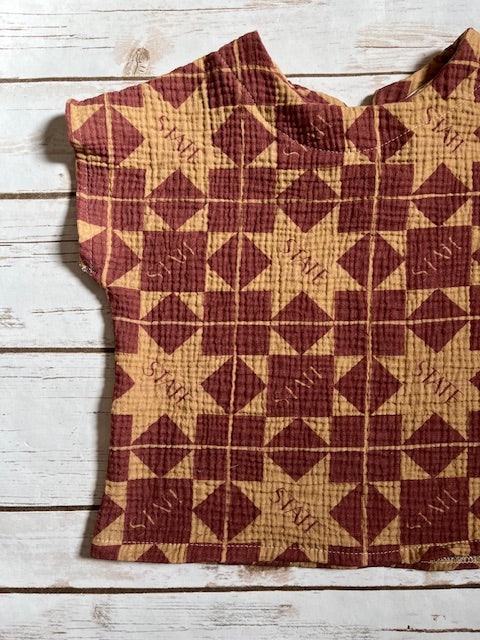 State Quilt Block Gauze Shirt
