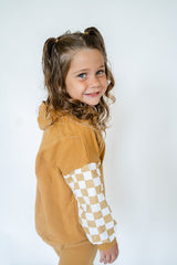 Mustard Check Baggy State Hoodie