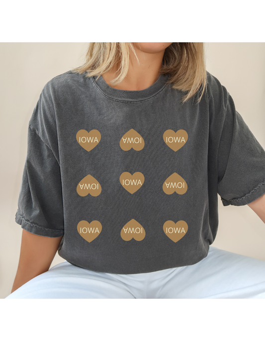 Adult Iowa Hearts T-shirt