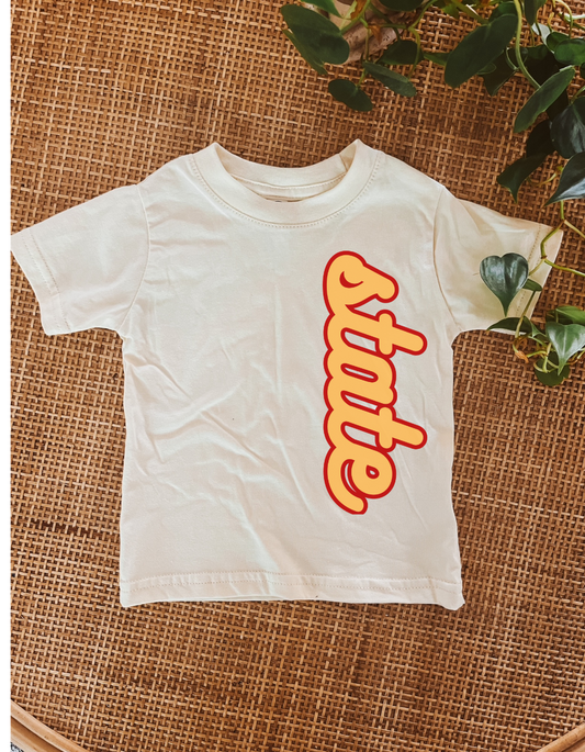 Wholesale T-Shirt - State Vertical Cursive