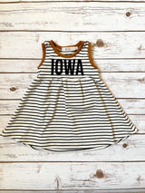 Iowa Black and White Striped Dress